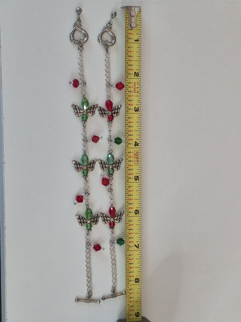 Pair of 2 Best Friend Angel Heart Toggle Friendship Btacelets